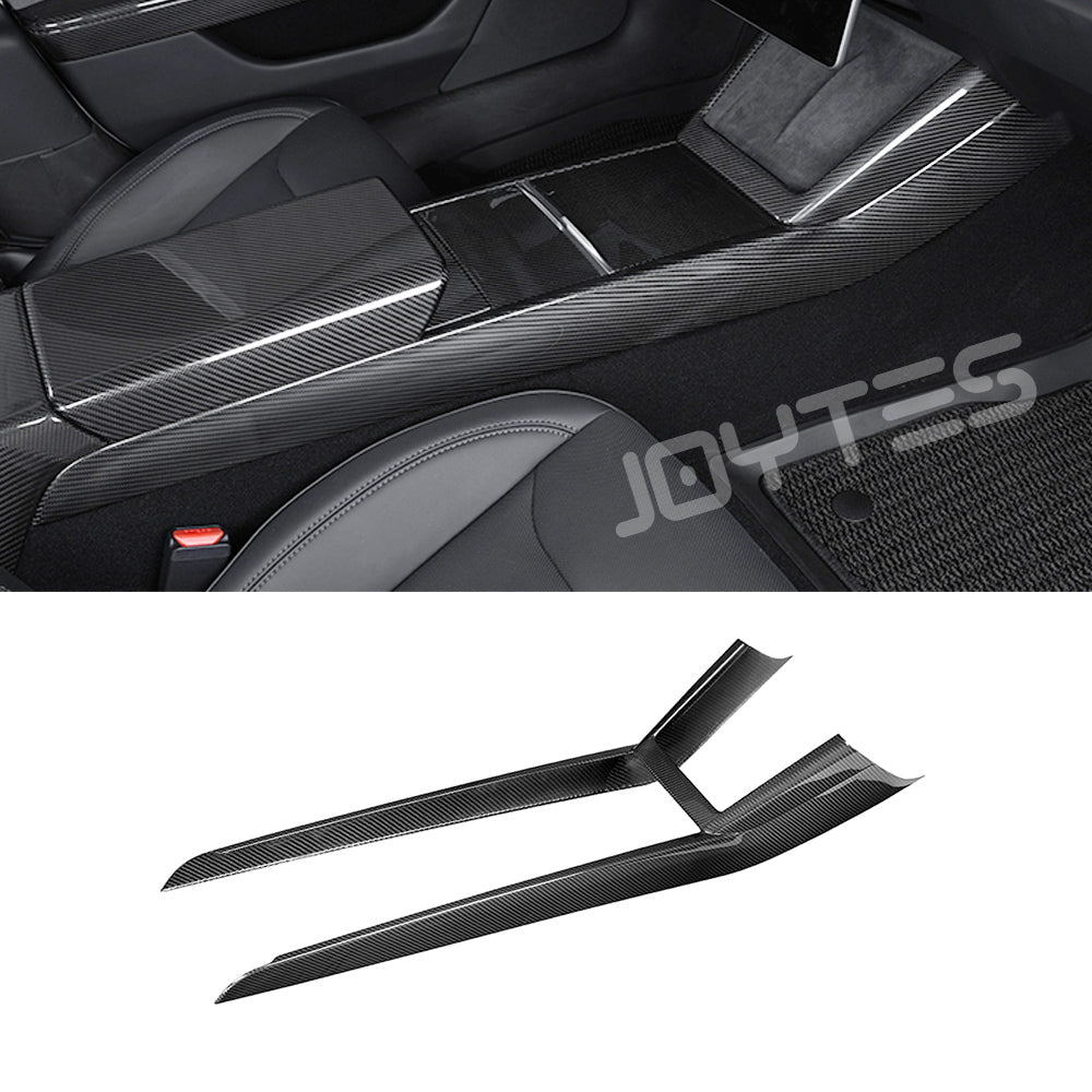 tesla model y juniper carbon fiber center console side panel trim