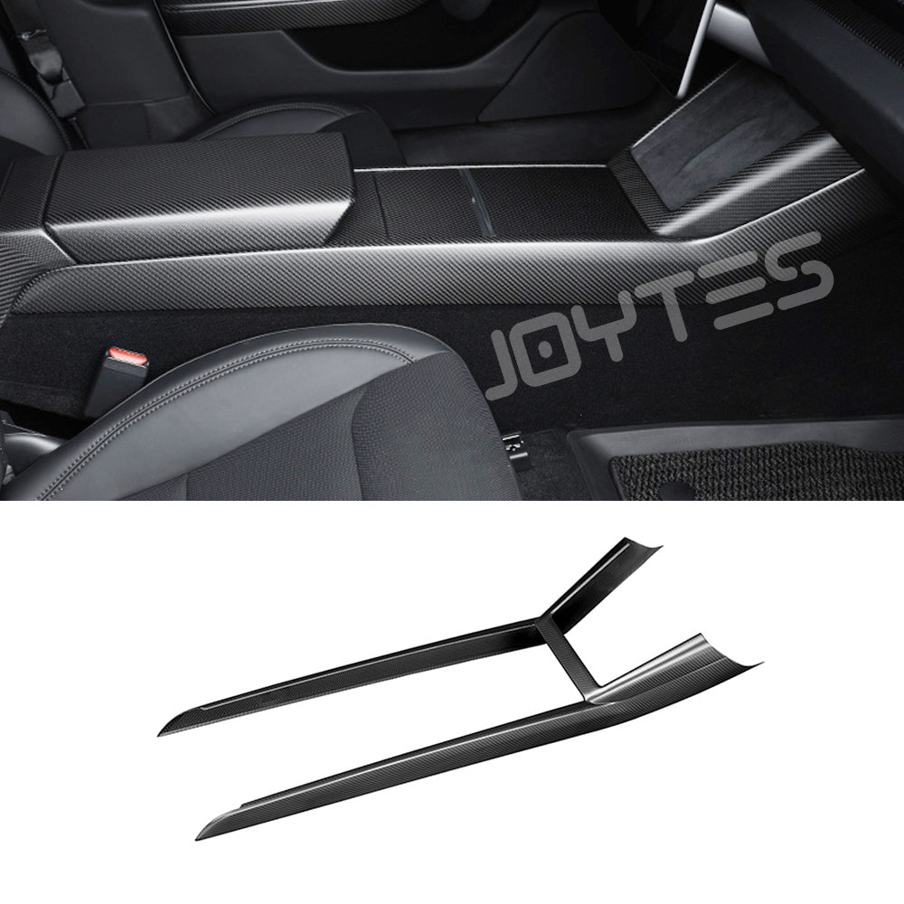 tesla model y juniper carbon fiber center console trim