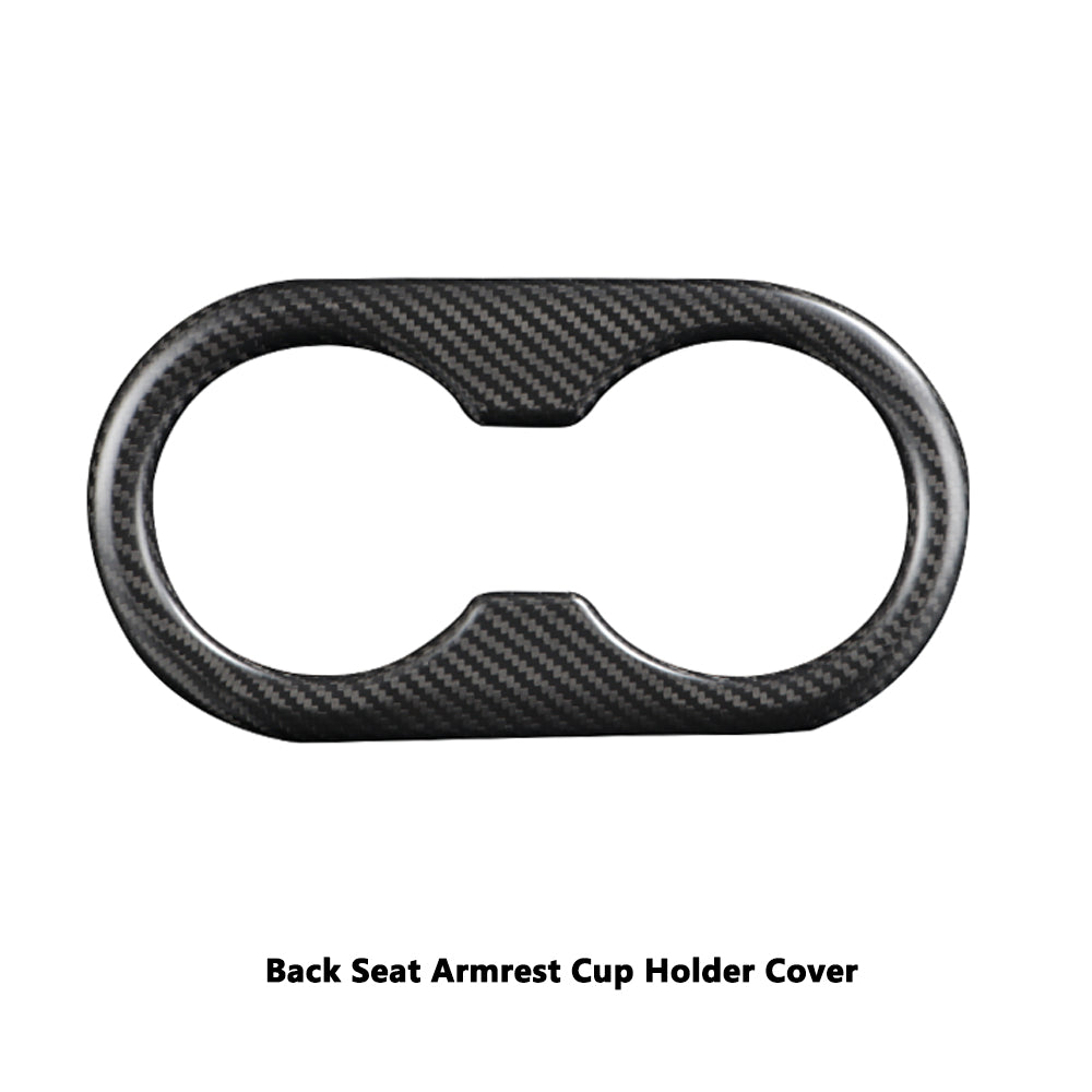 2025 tesla model y carbon fiber cup holder cover