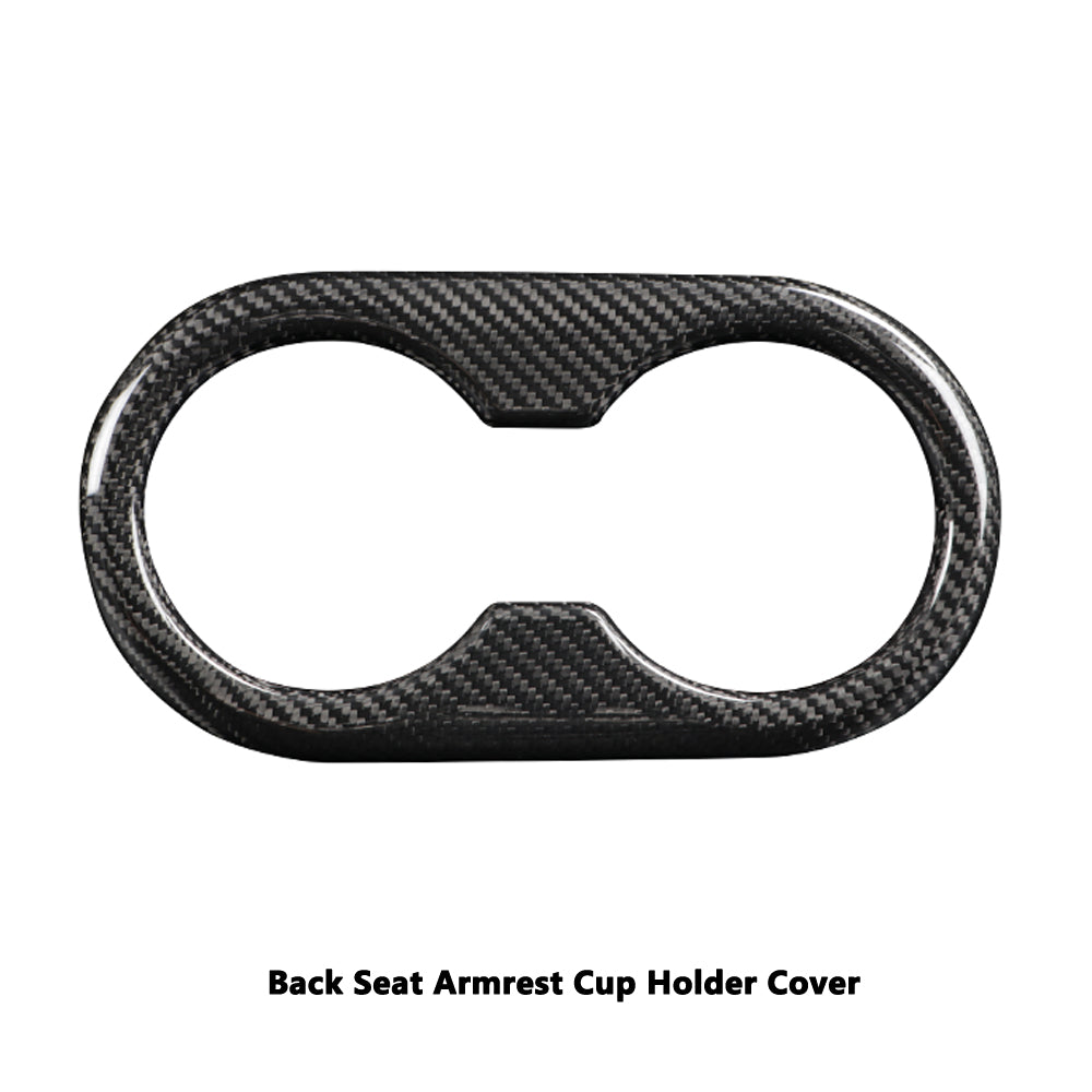 tesla model y juniper carbon fiber cup holder protector
