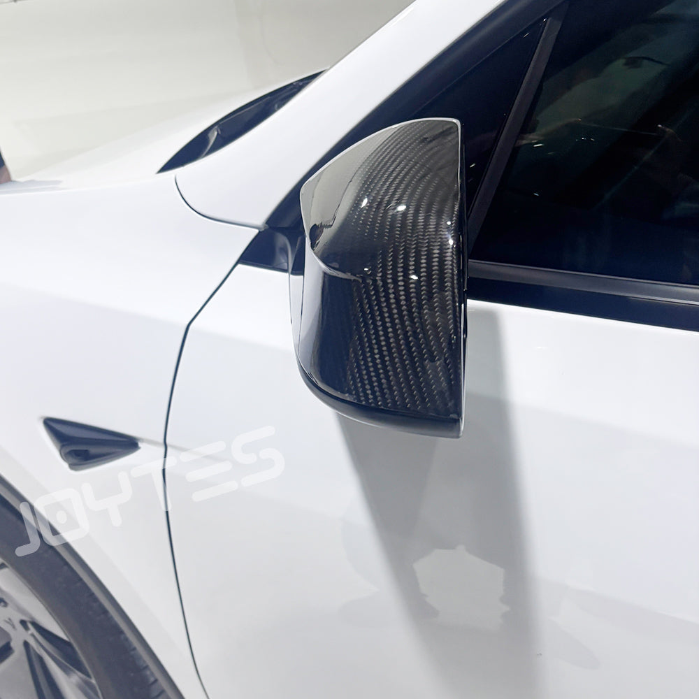 tesla model y carbon fiber mirror caps