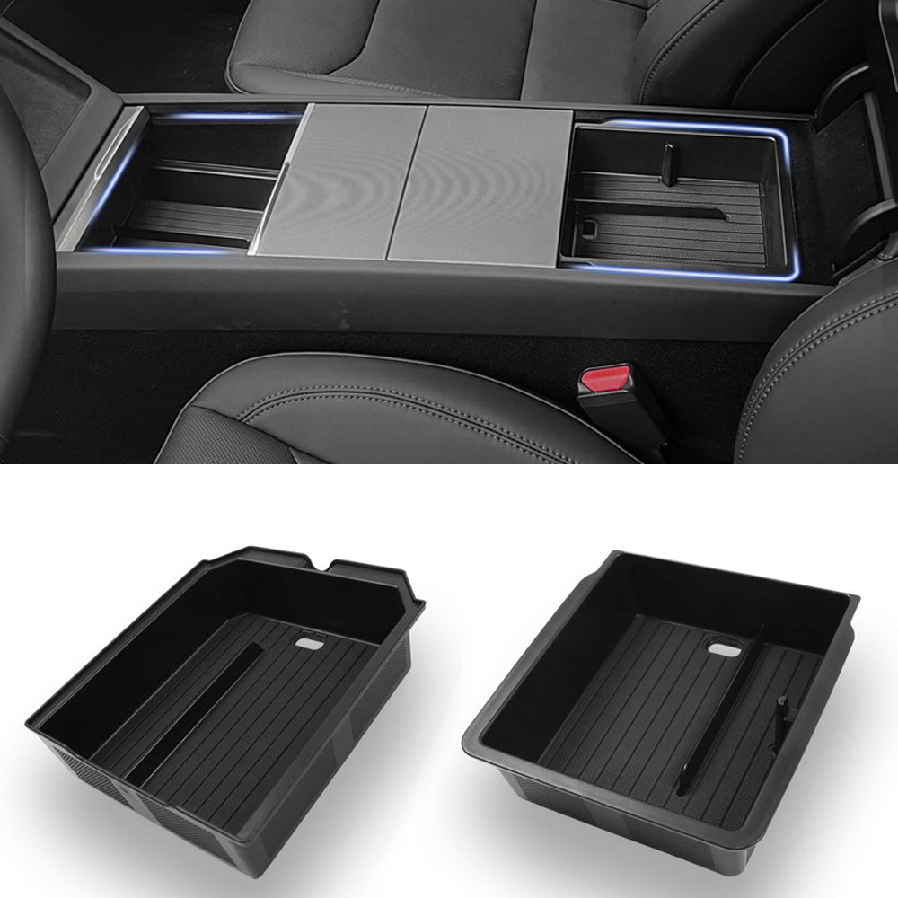 tesla center console trays