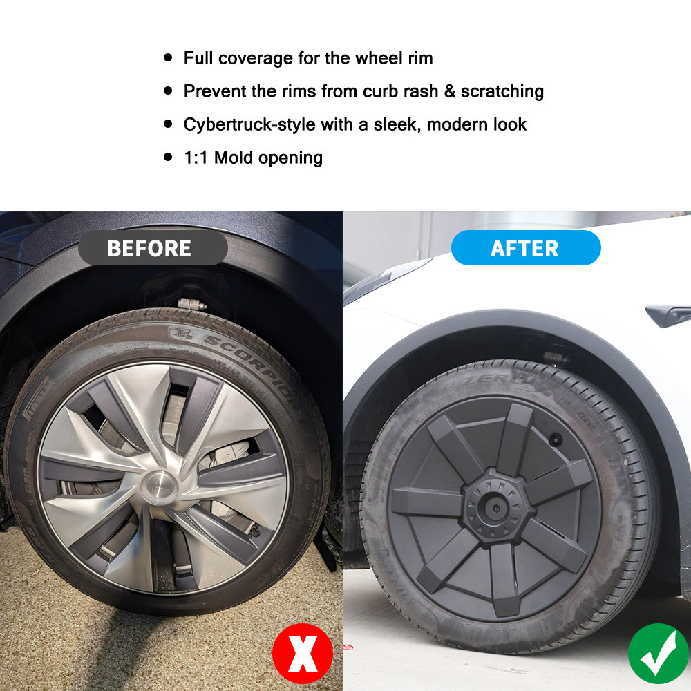 tesla model y 19 wheel covers black
