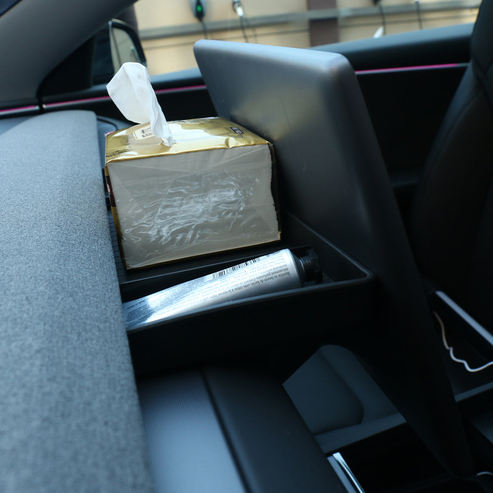tesla tray behind screen