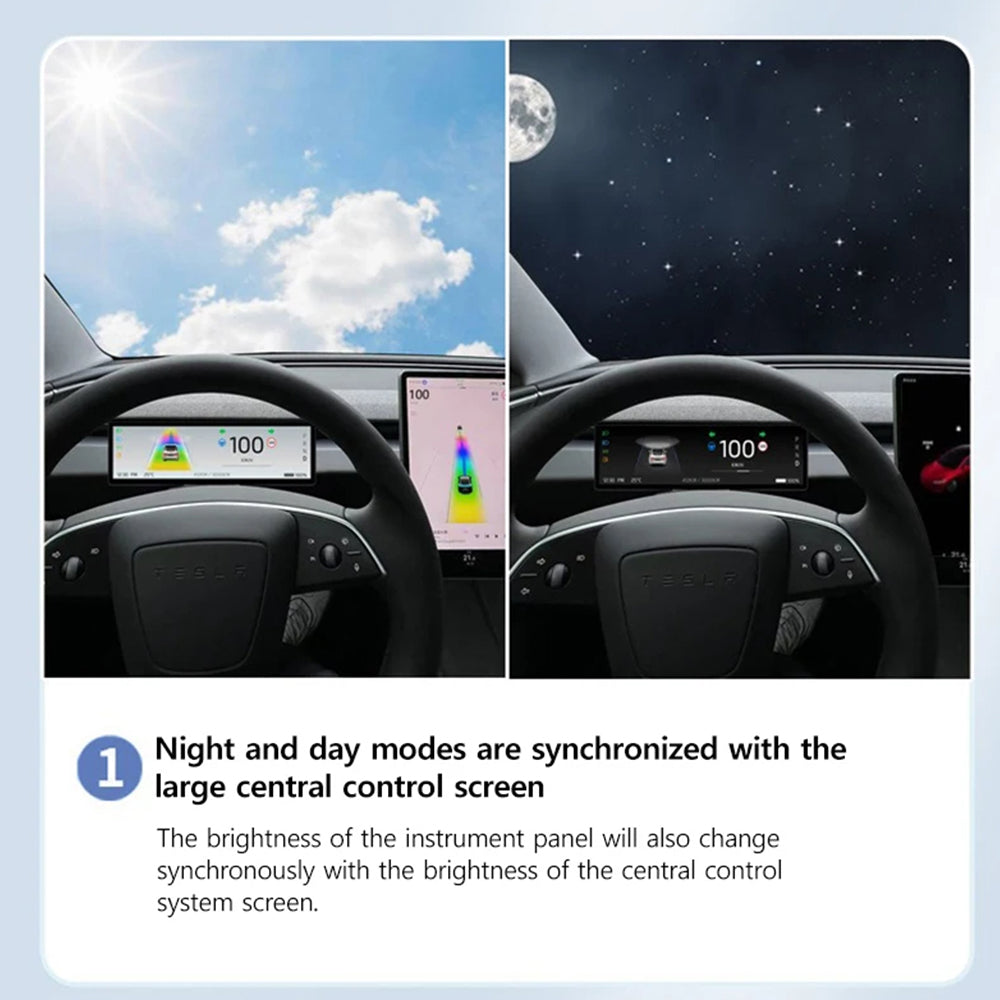 tesla model 3 instrument cluster head up display