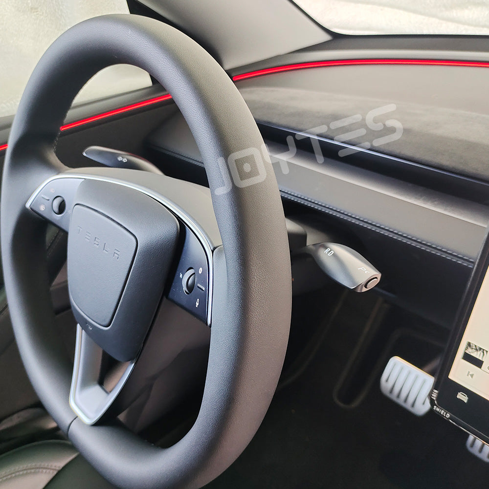 tesla gear shift button