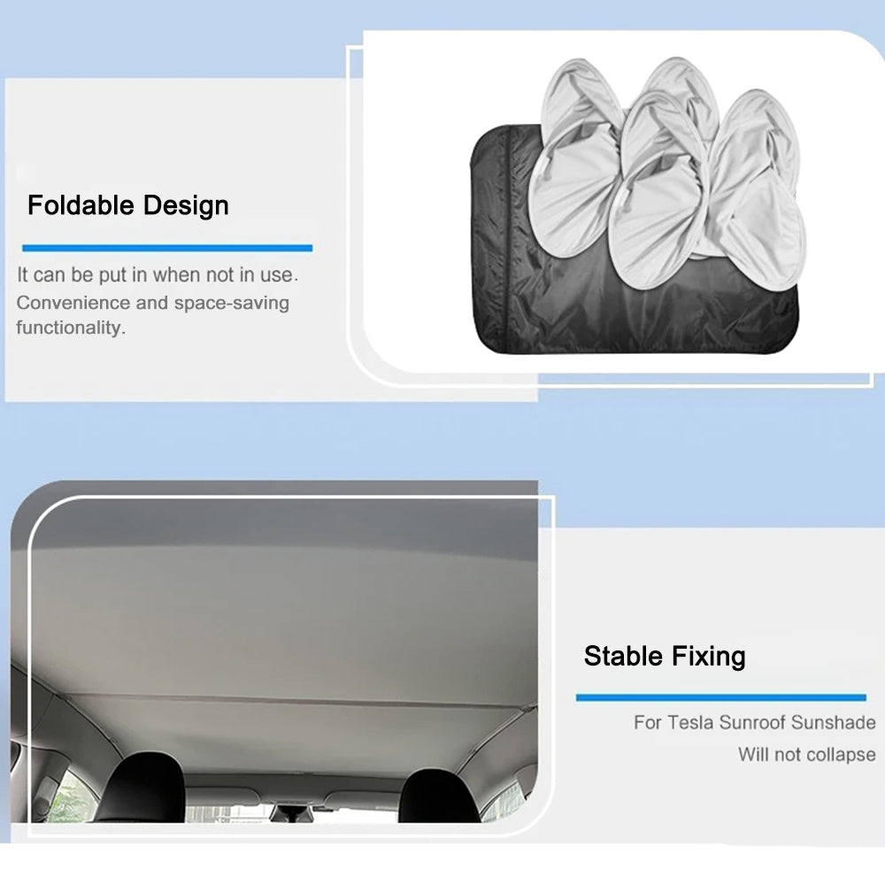 folding tesla sunshade