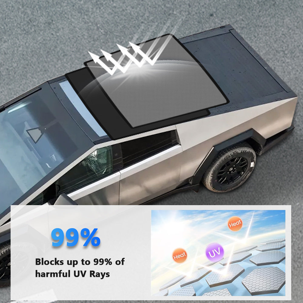 tesla glass roof sun protection