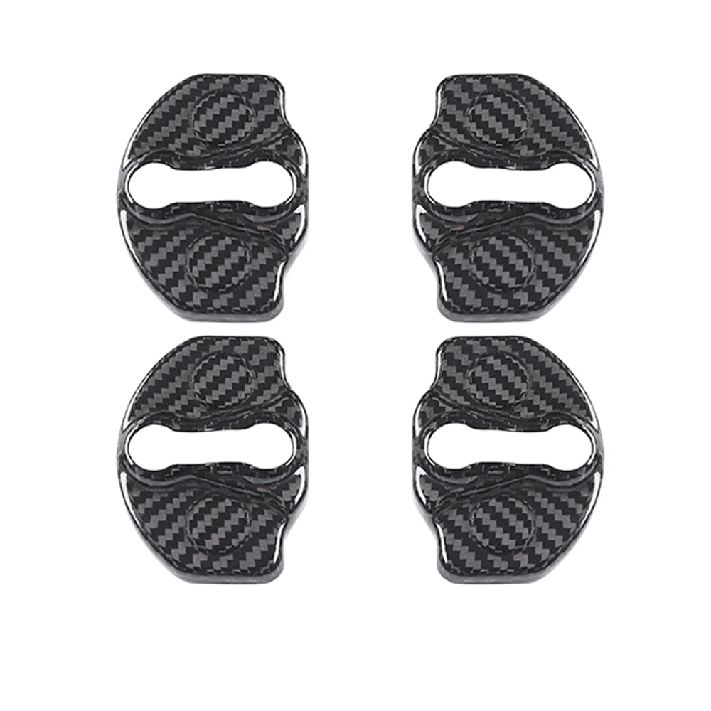tesla carbon fiber door lock cover