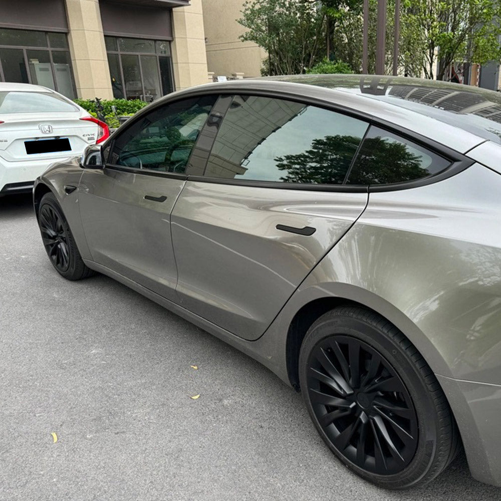 tesla model 3 gloss black wheel covers