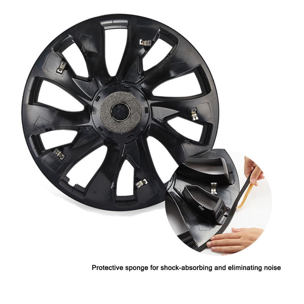 tesla model 3 black wheel caps