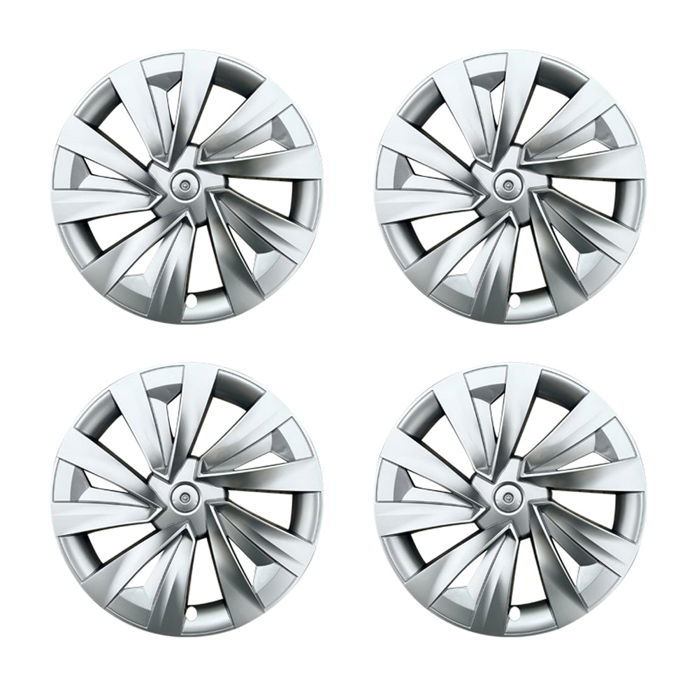 tesla model y 19 inch wheel cover silver