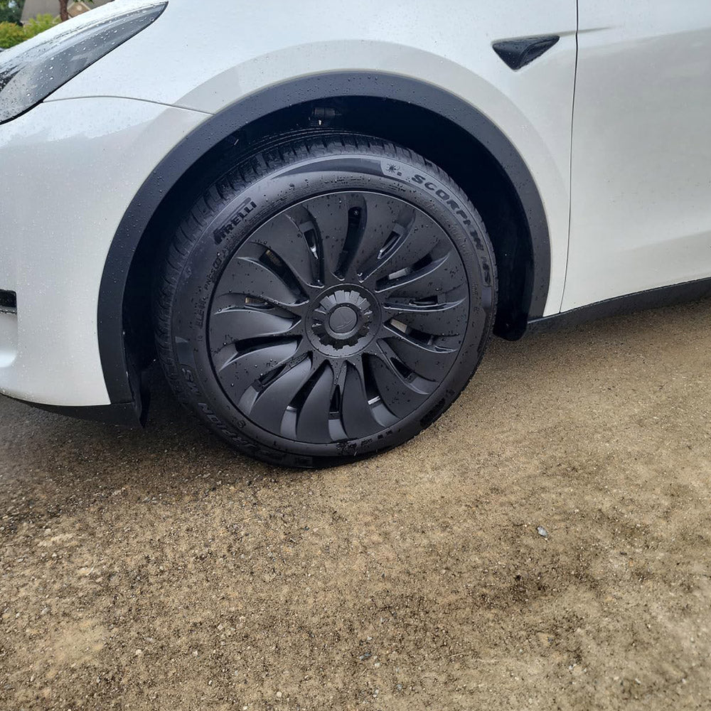 tesla wheel covers aerodynamics