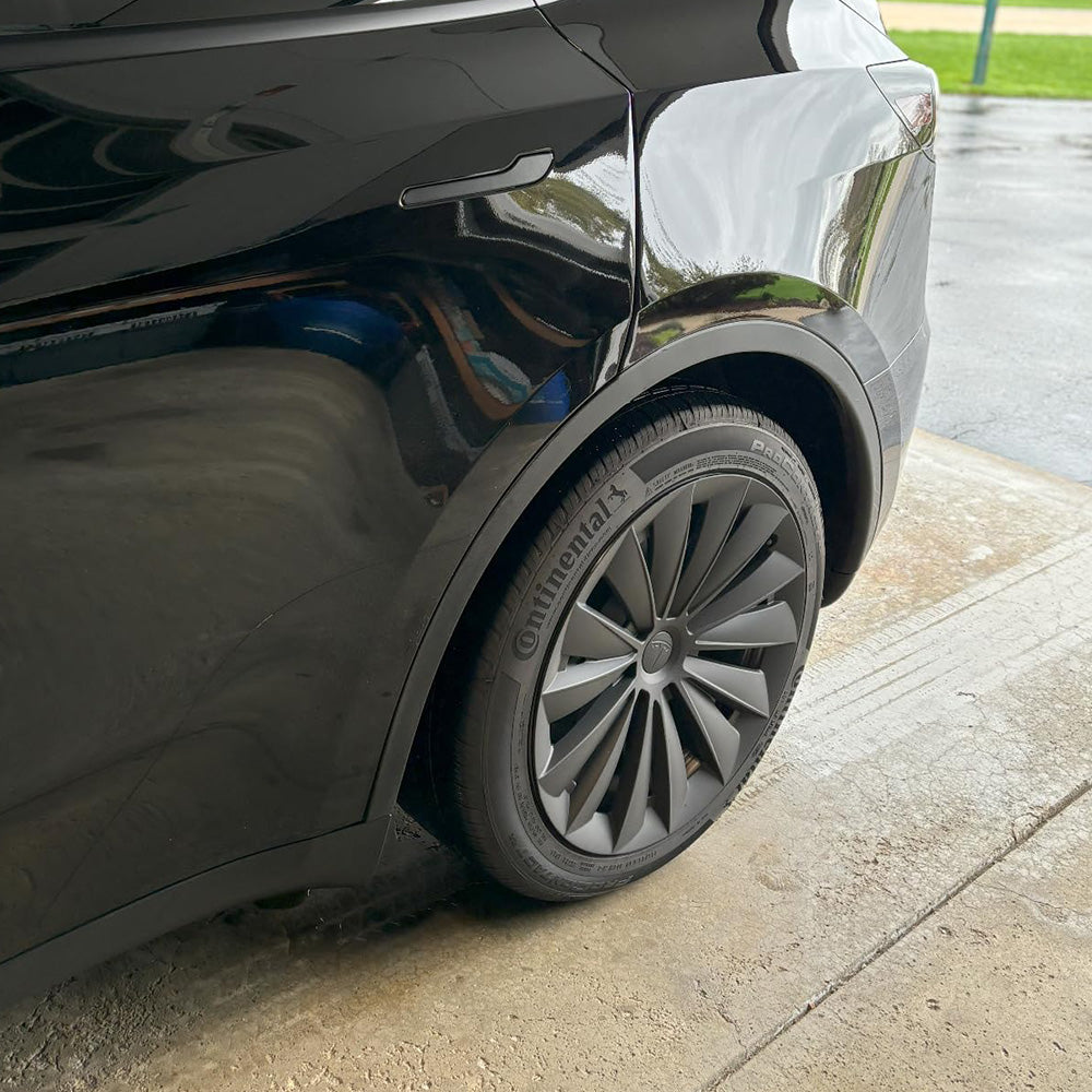 tesla model y matte black wheel covers