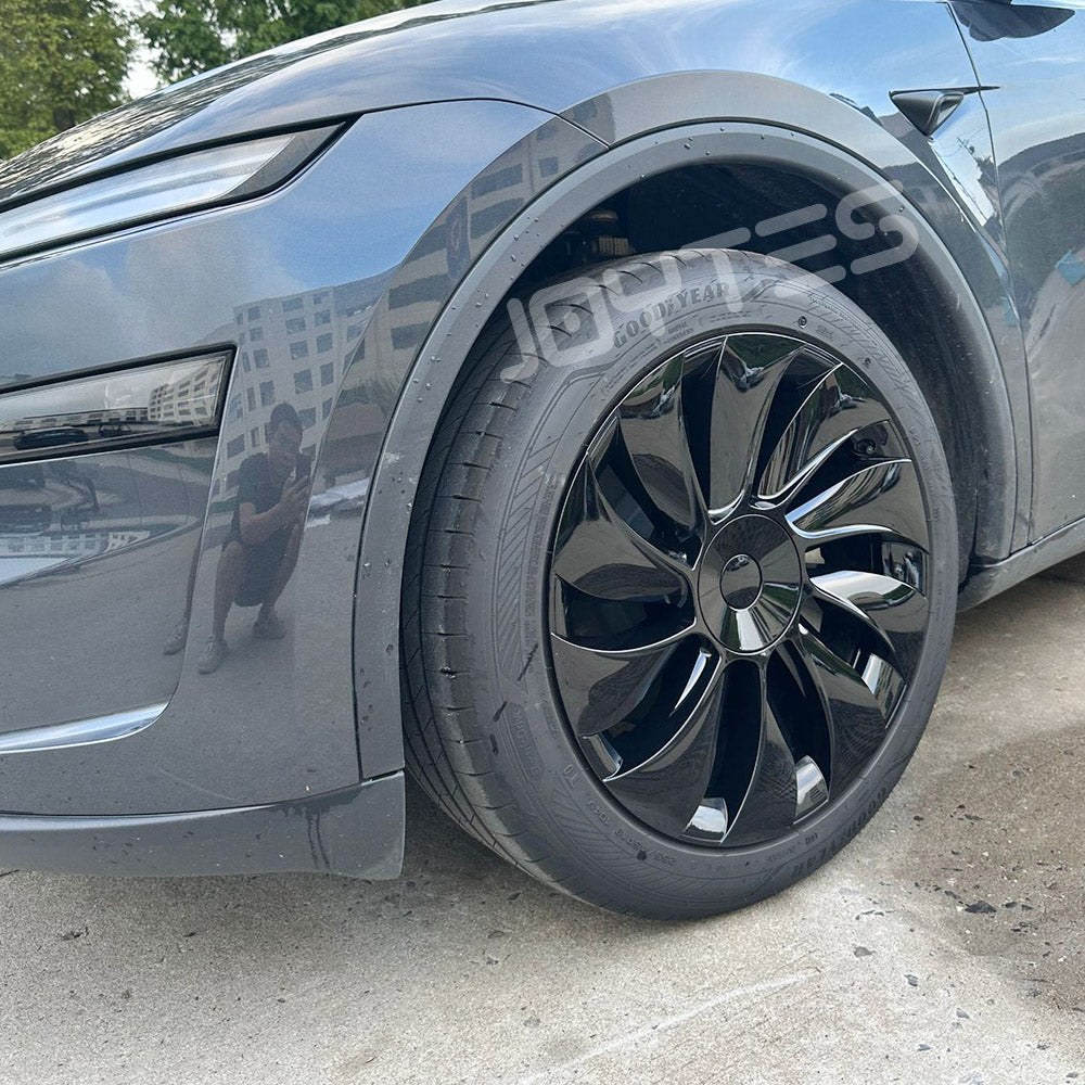 tesla model y black wheel covers 19 inch