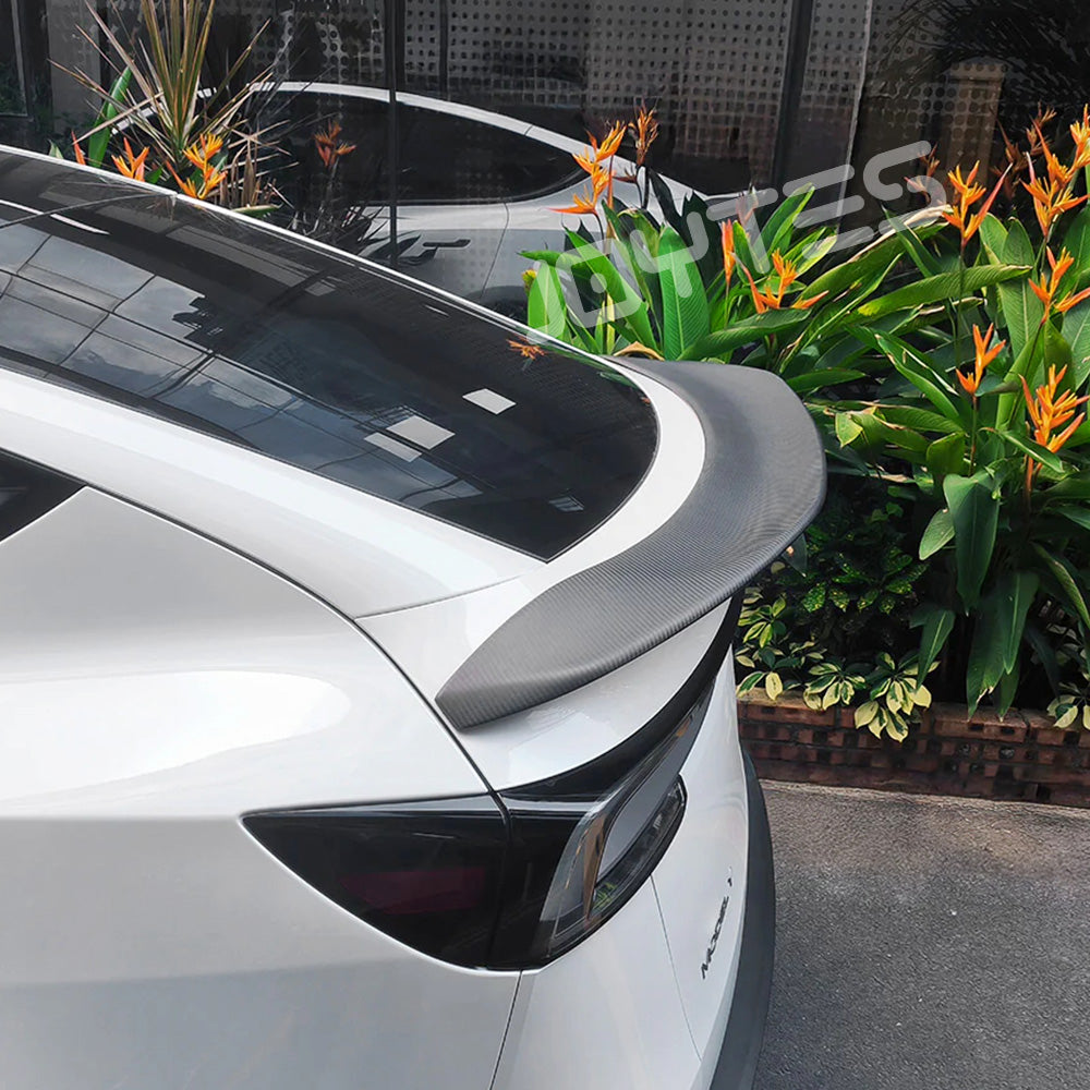 high efficiency carbon trunk spoiler for tesla model y juniper