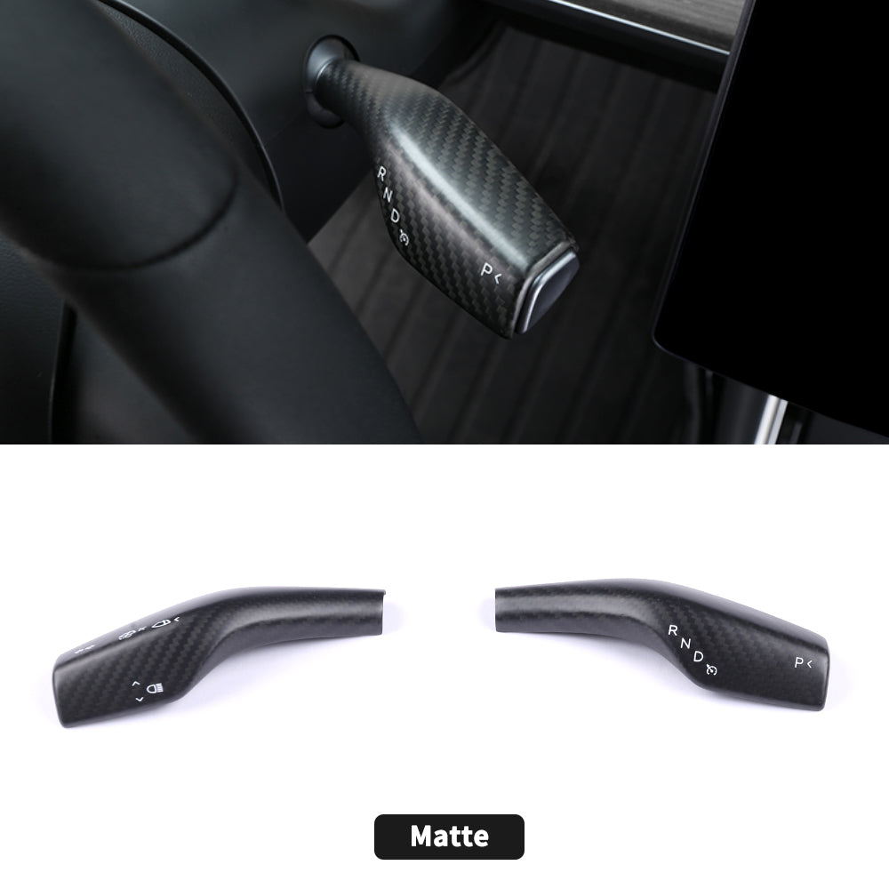 Tesla carbon fiber turn signal stalk cover model y