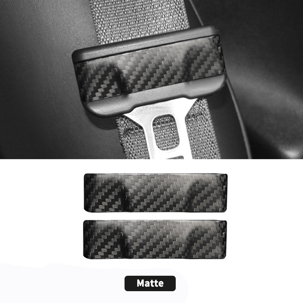 tesla model 3 carbon fiber seat belt buckle cover