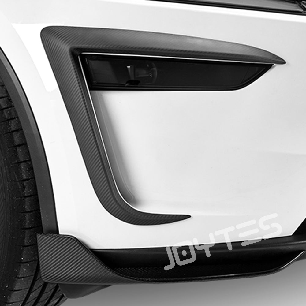 tesla model y juniper carbon fiber fog light trim covers