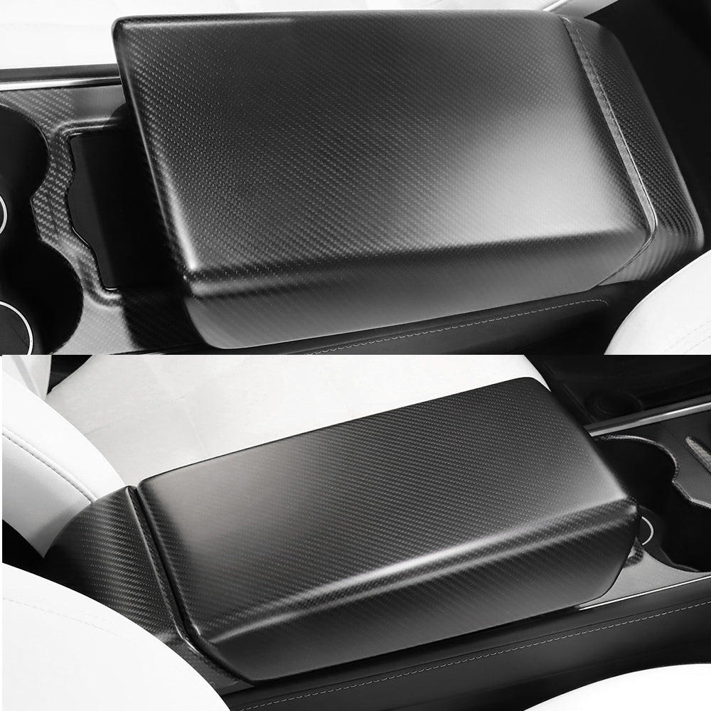 tesla carbon fiber armrest box protective cover