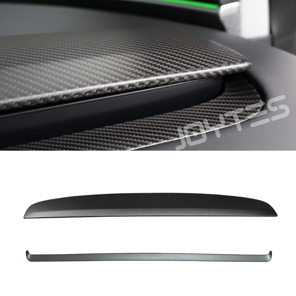 2025 tesla model y juniper carbon fiber dash air vent trim