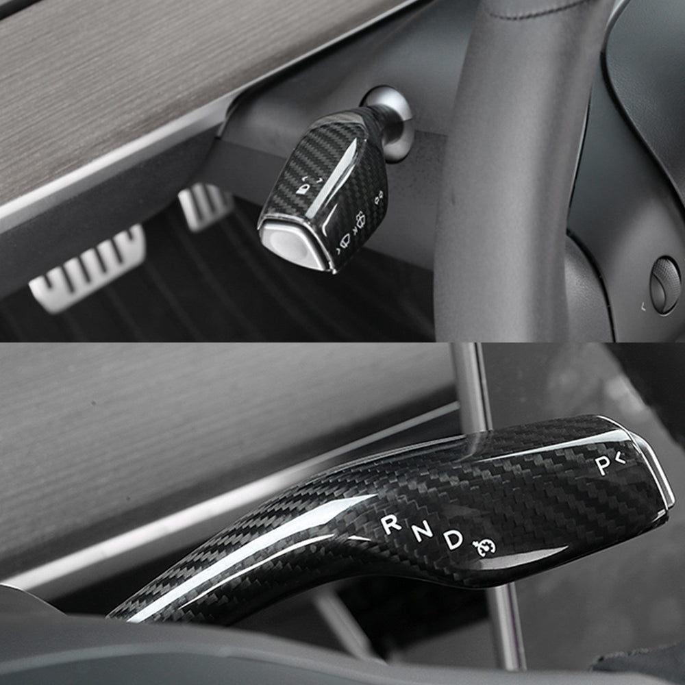 tesla carbon fiber gear shift cover model y