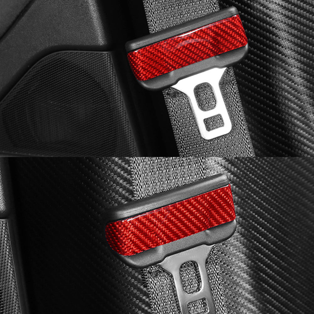 tesla carbon fiber seat belt buckle cover