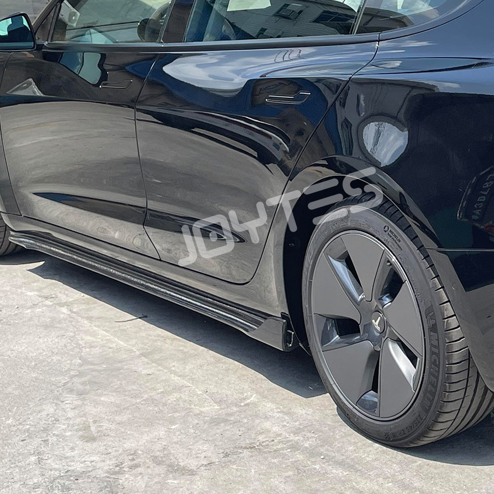 tesla model 3 carbon side skirts