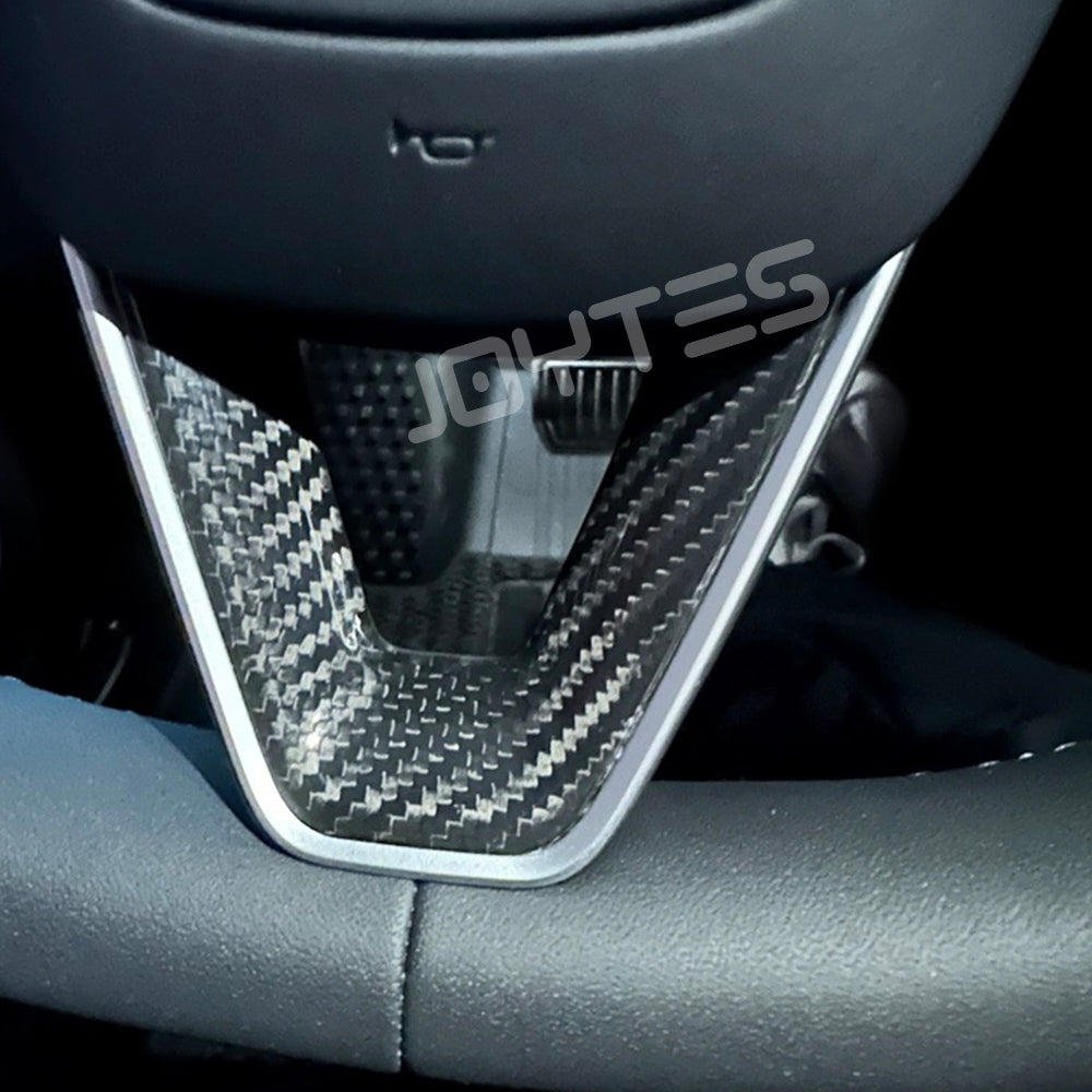tesla carbon steering wheel cover