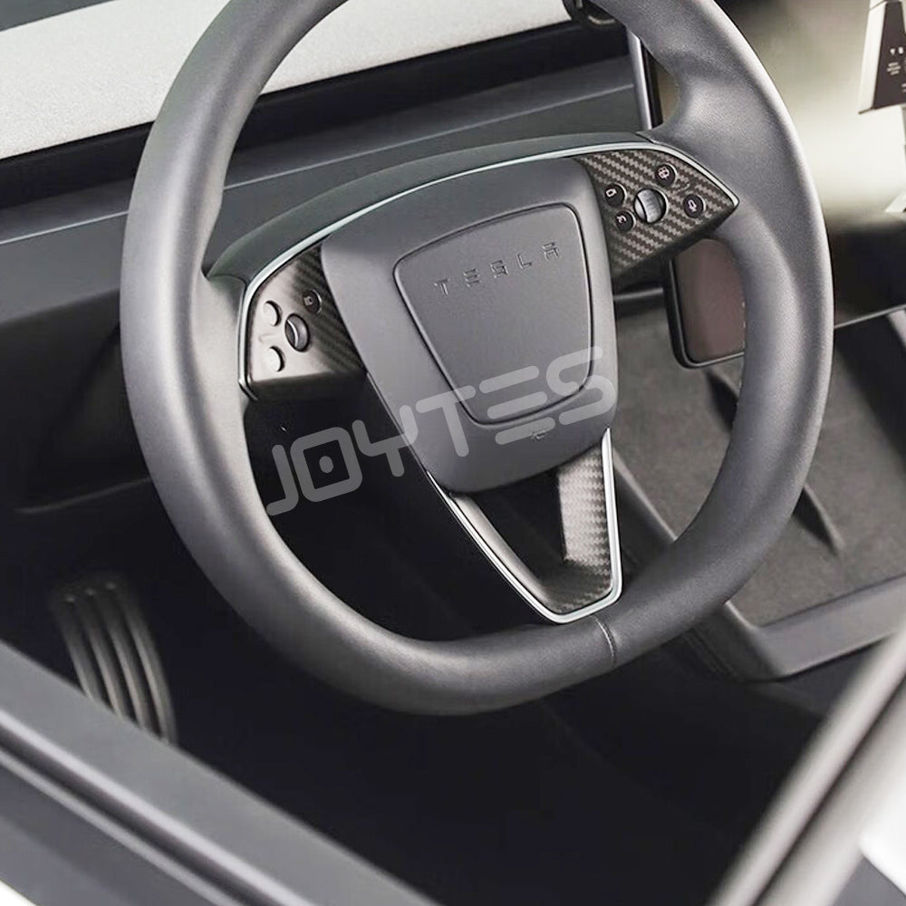 Garniture de volant en fibre de carbone véritable pour Tesla Model 3 Highlander 2024+
