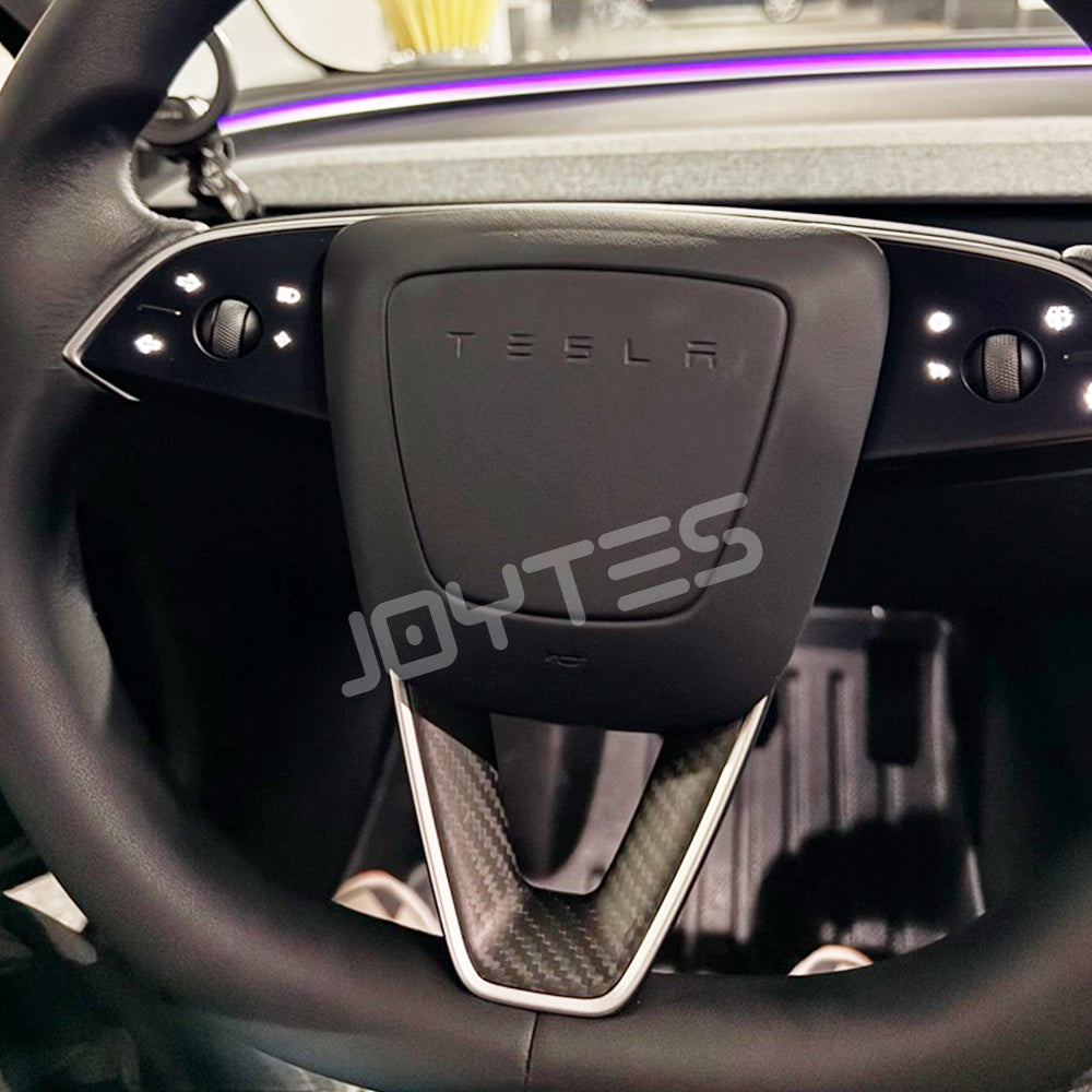 tesla model 3 highland steering wheel patch