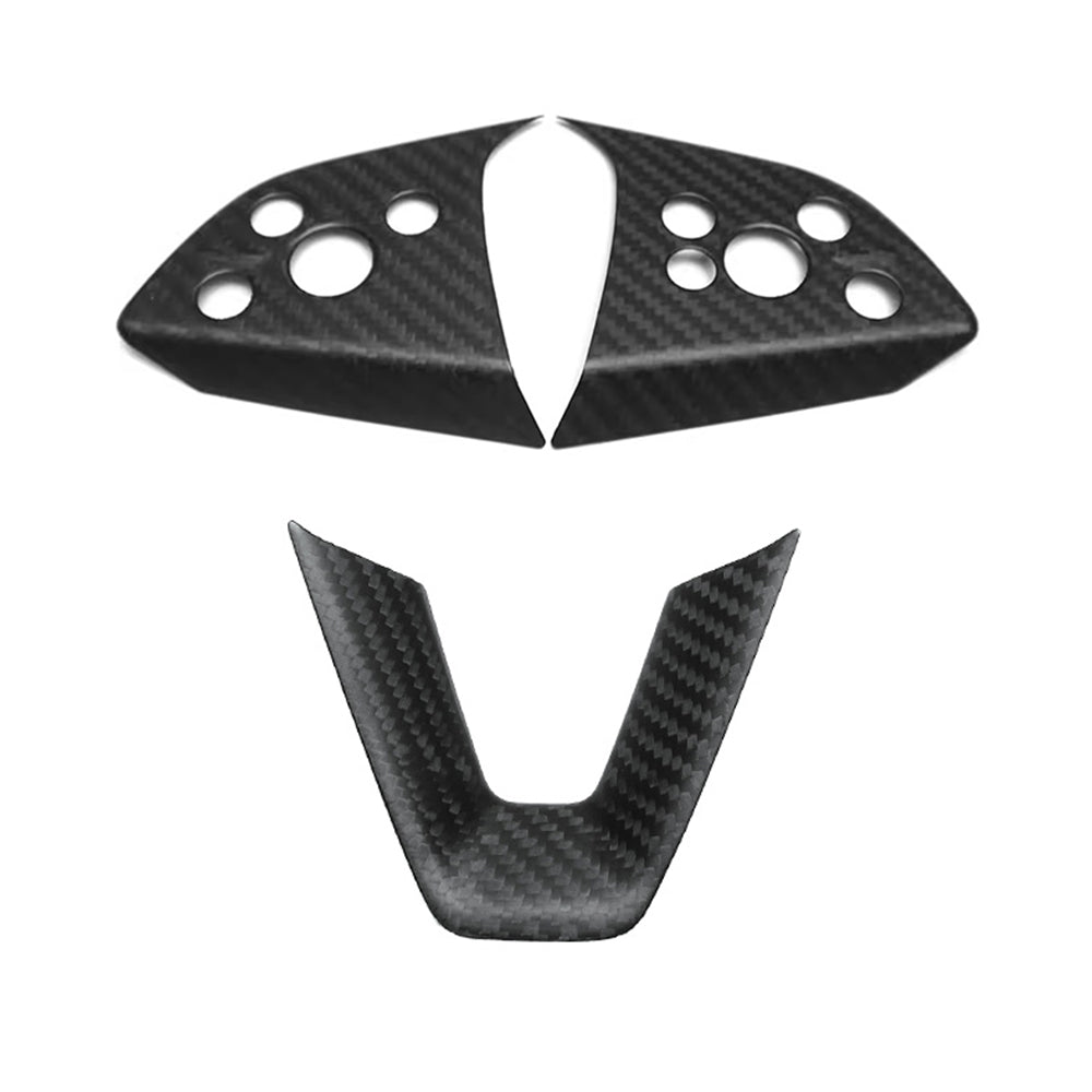 Garniture de volant en fibre de carbone véritable pour Tesla Model 3 Highlander 2024+