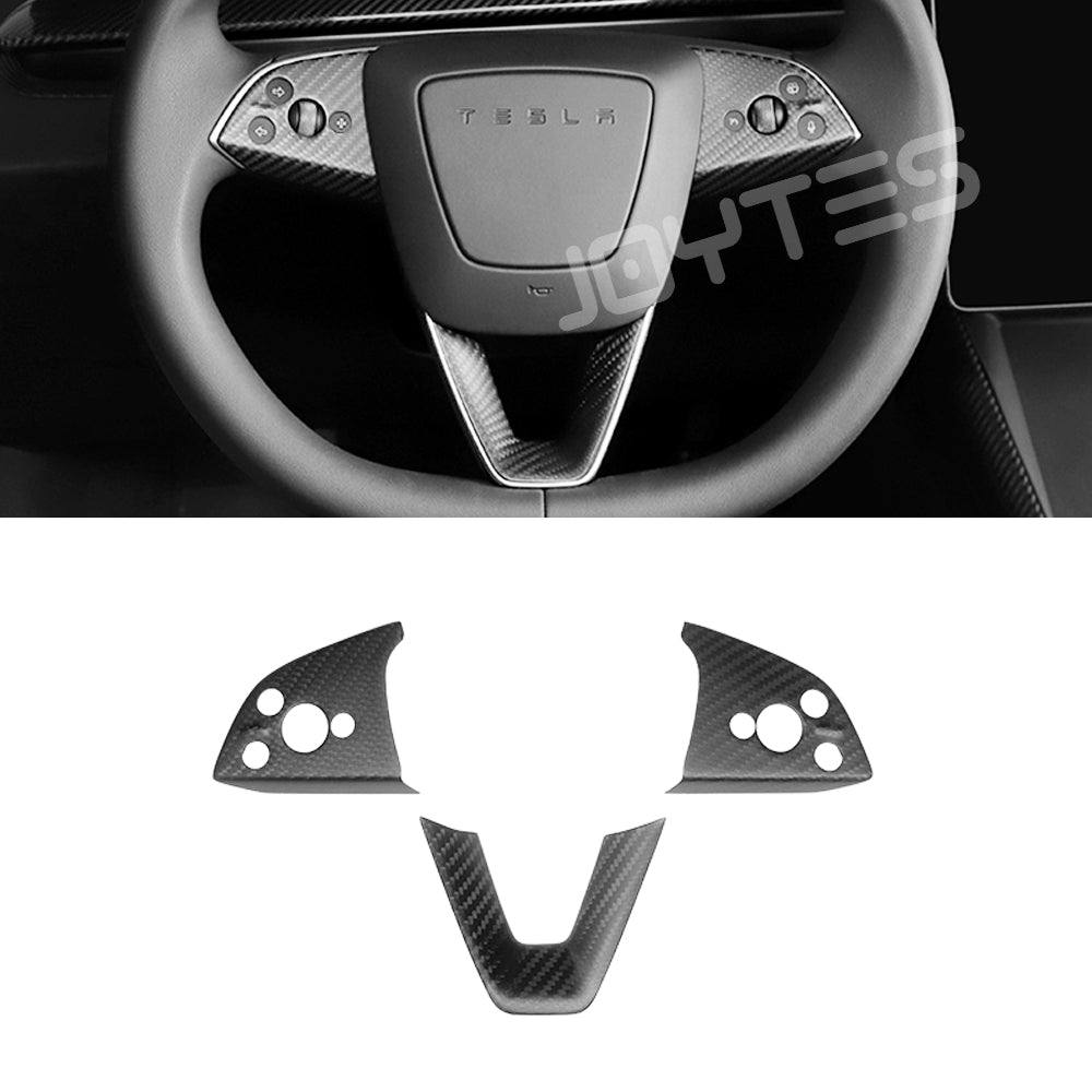 tesla model y juniper carbon fiber steering wheel trim