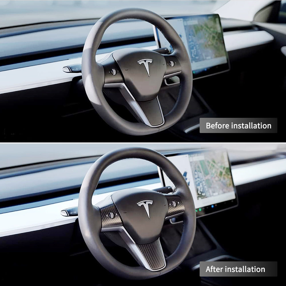 tesla y steering wheel cover
