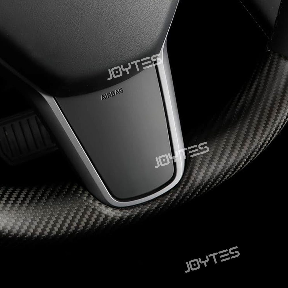 tesla model y carbon fiber steering wheel cover