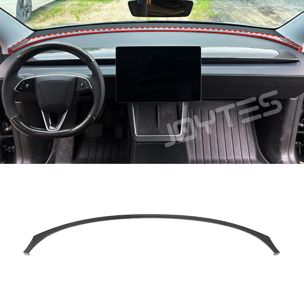 tesla model y juniper carbon fiber dashboard cover overlay