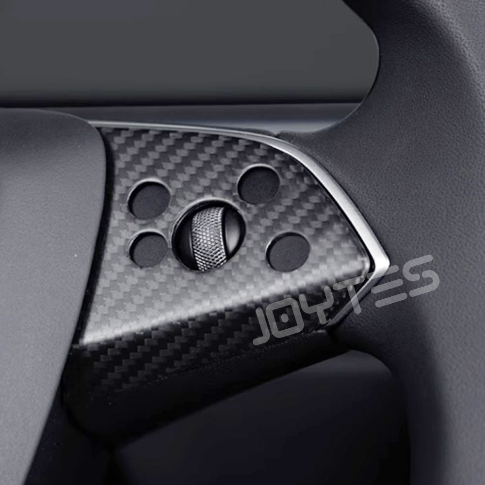 Garniture de volant en fibre de carbone véritable pour Tesla Model 3 Highlander 2024+