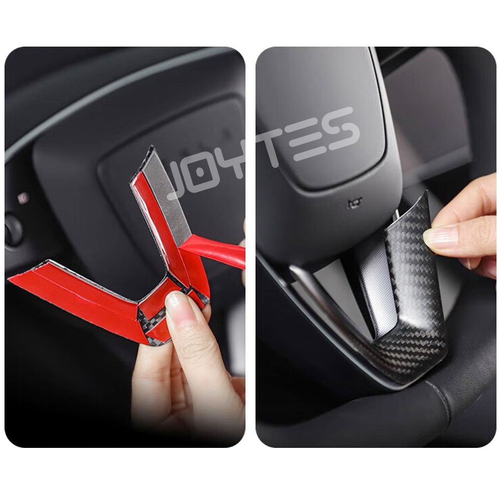tesla steering wheel cover red