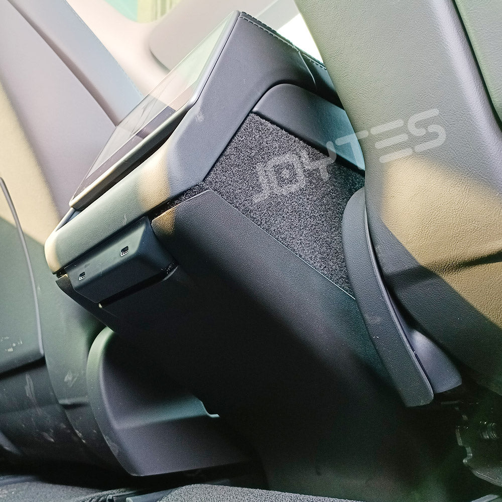 rear console anti kick protector for 2025 tesla model y juniper