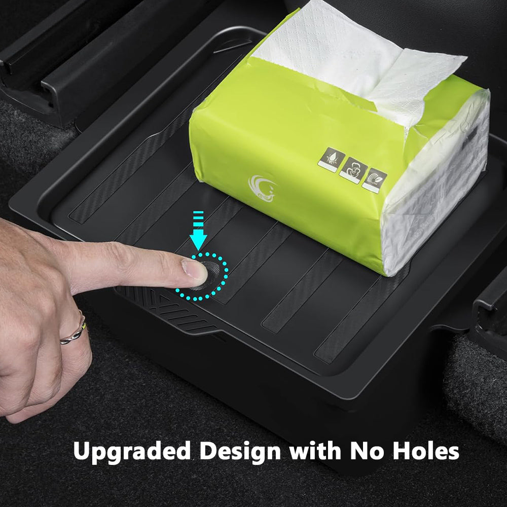 tesla center console storage