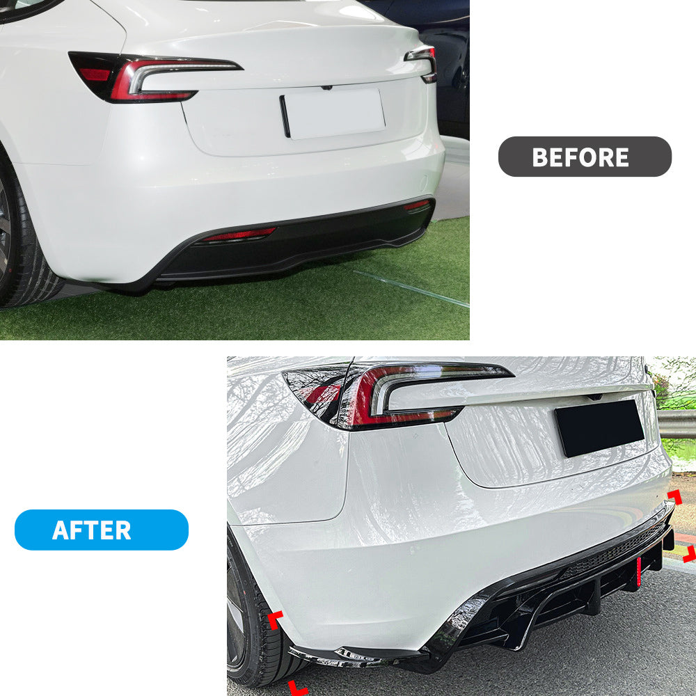 tesla model 3 rear bumper diffuser
