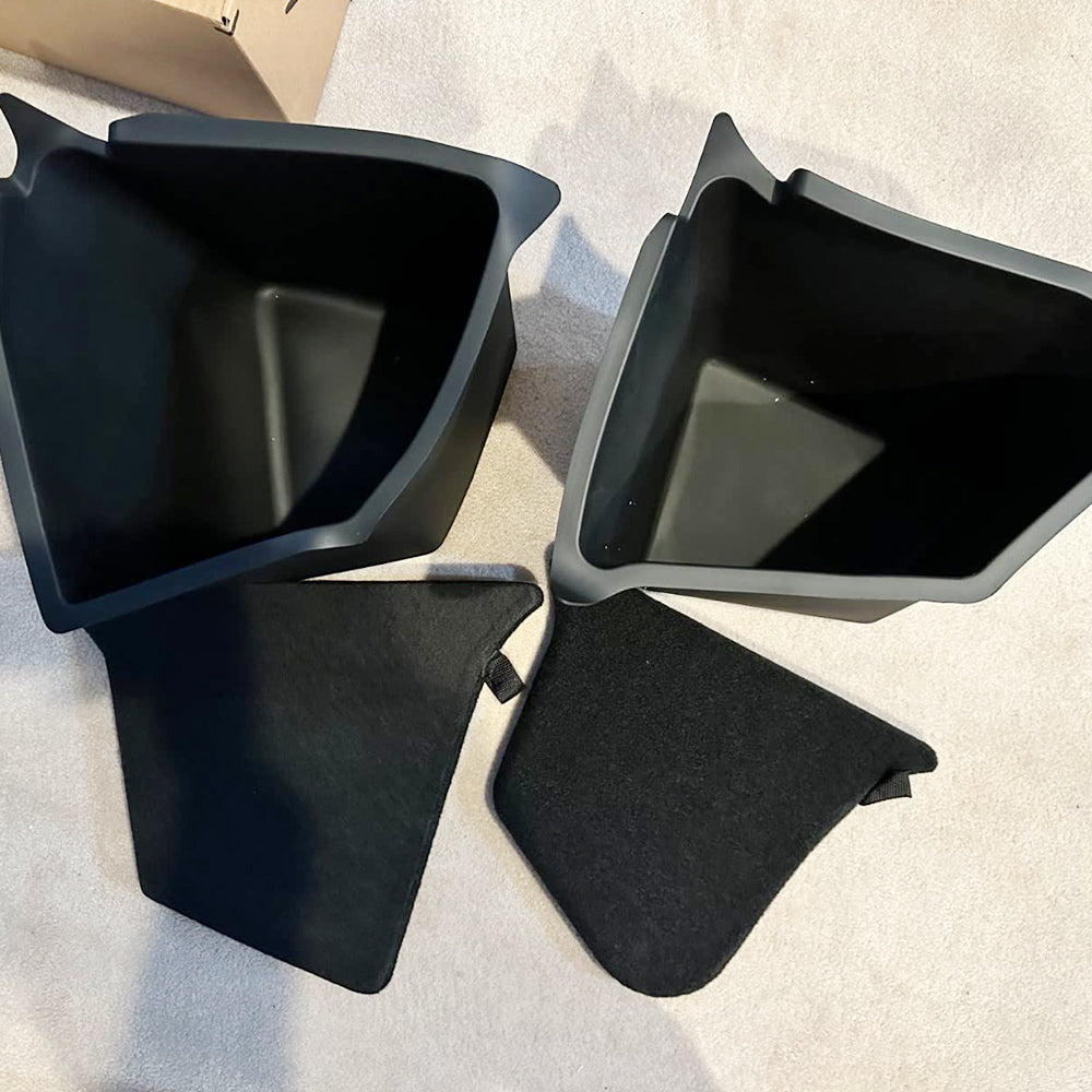 tesla model y trunk side storage bins