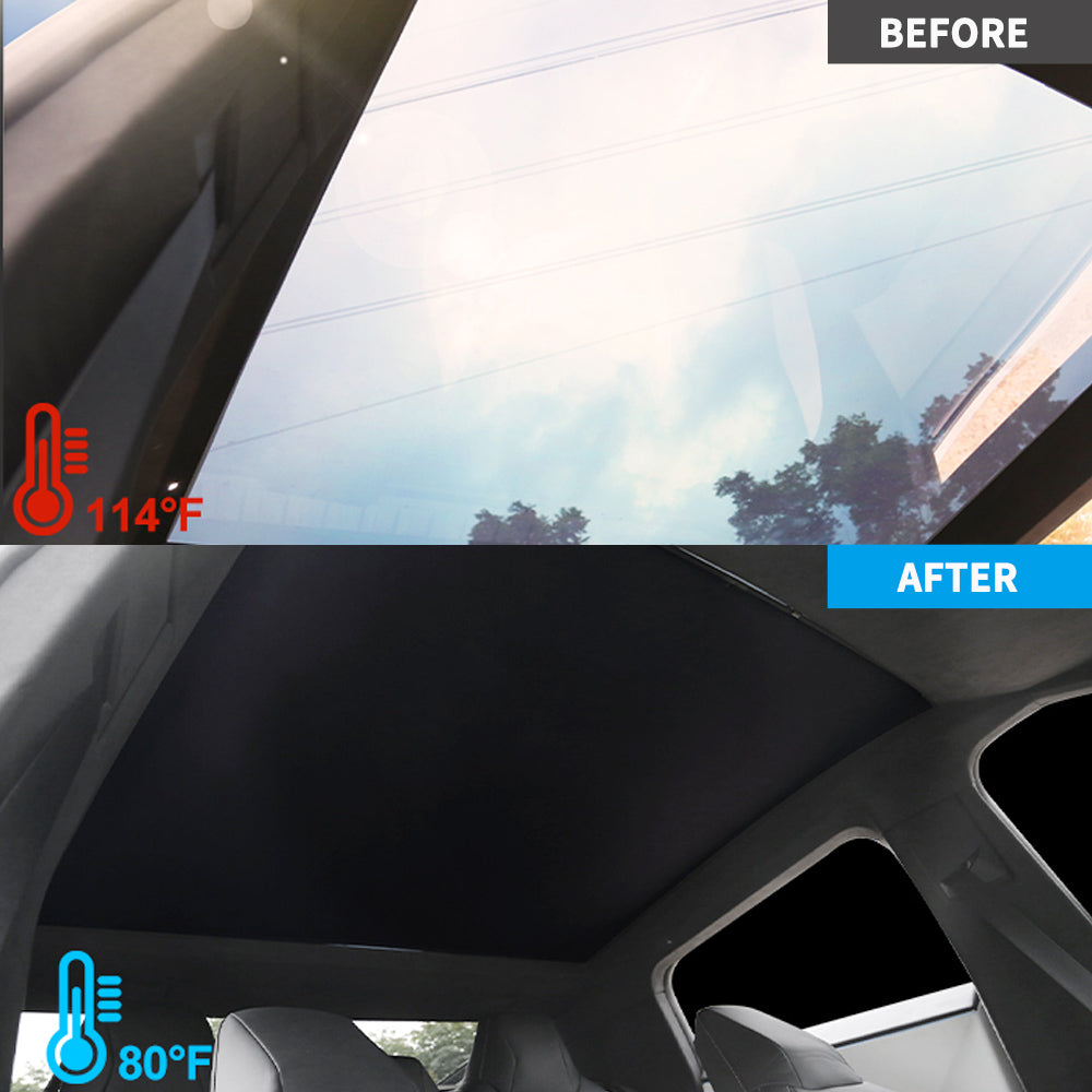 tesla glass roof sunshade