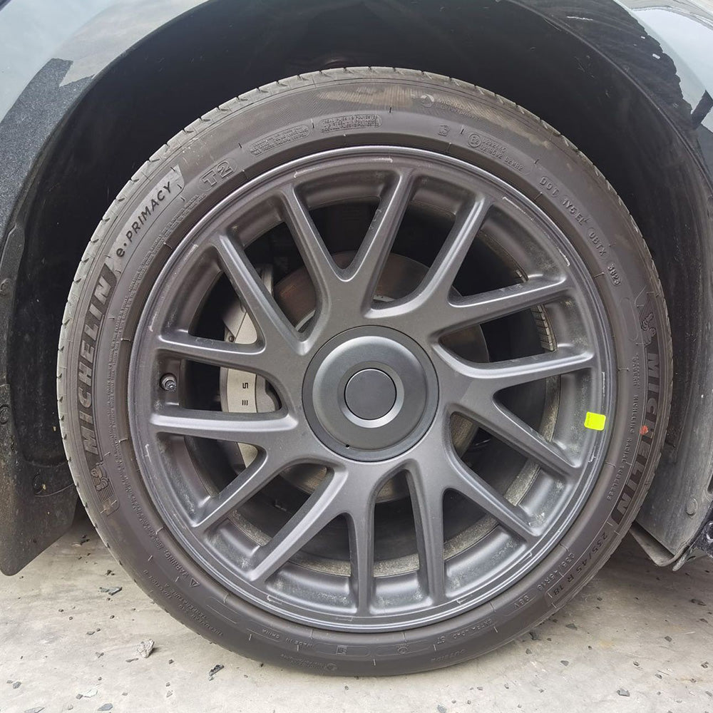 tesla wheel center caps
