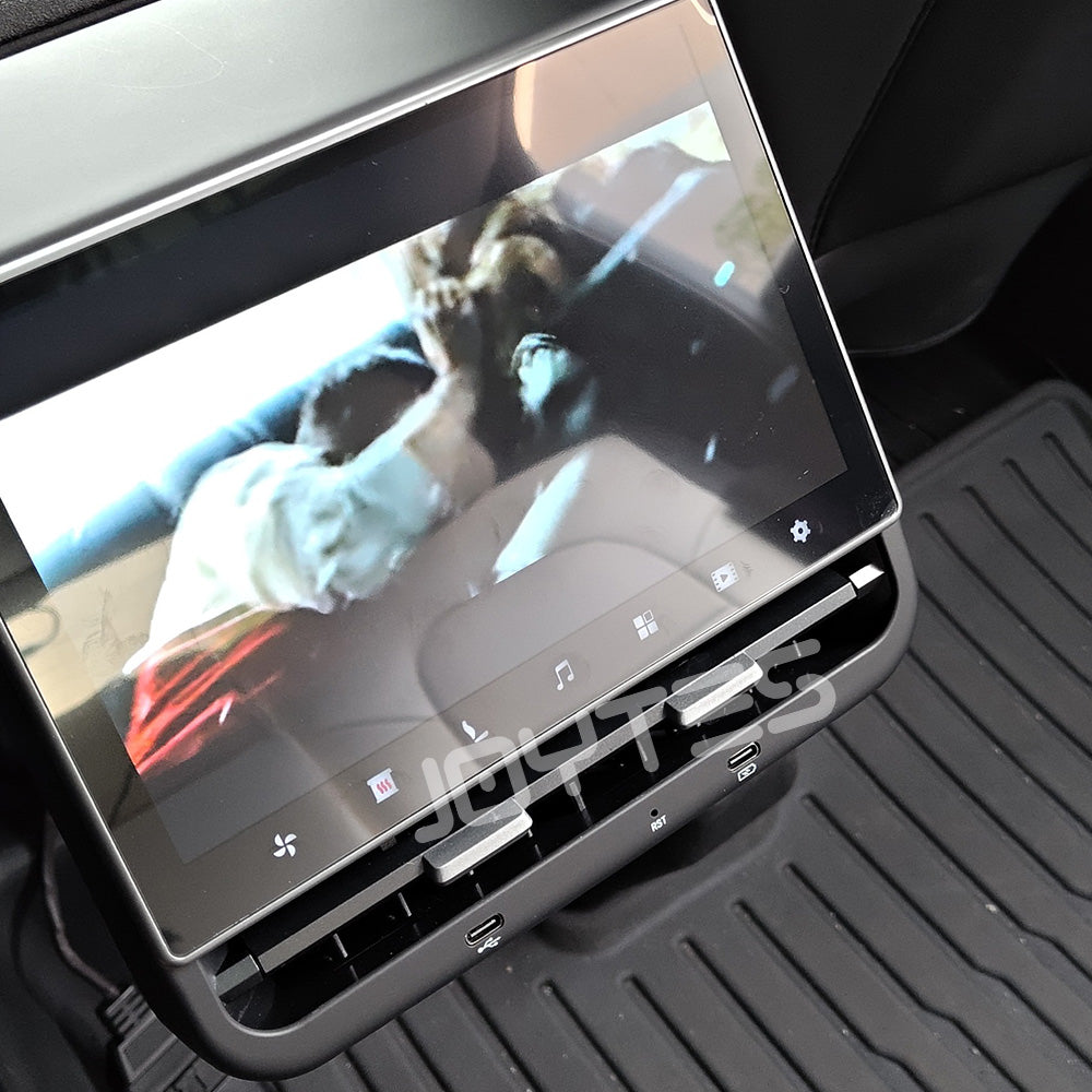 tesla rear seat display