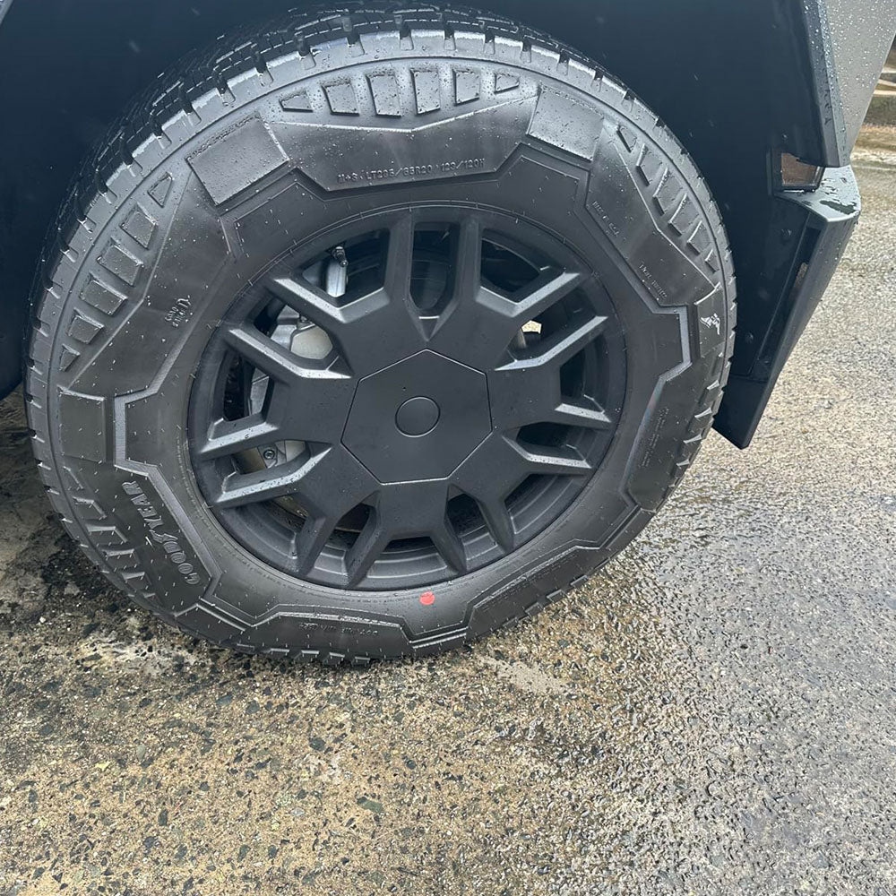 tesla wheel center cap black