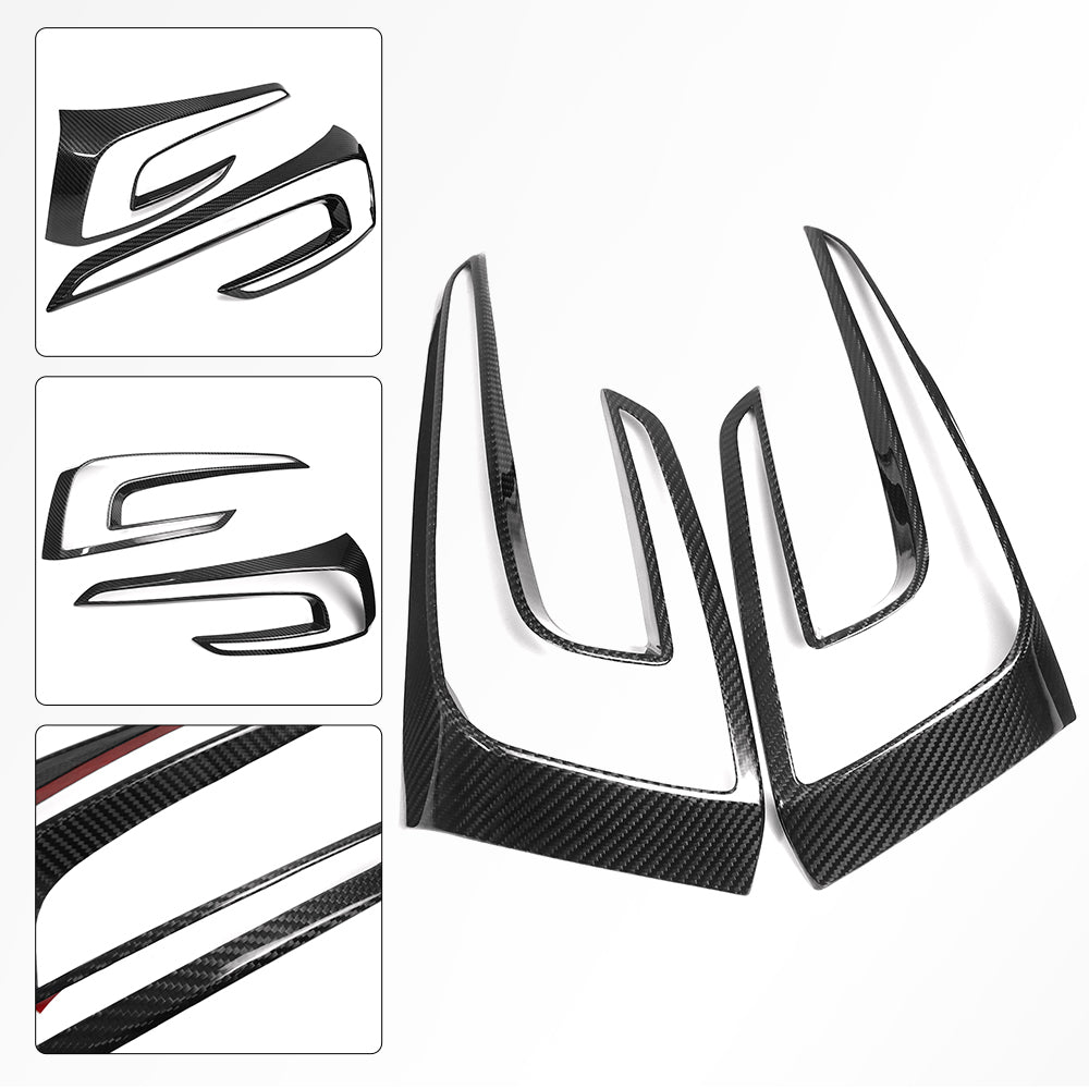 tesla model 3 carbon fiber tail light covers