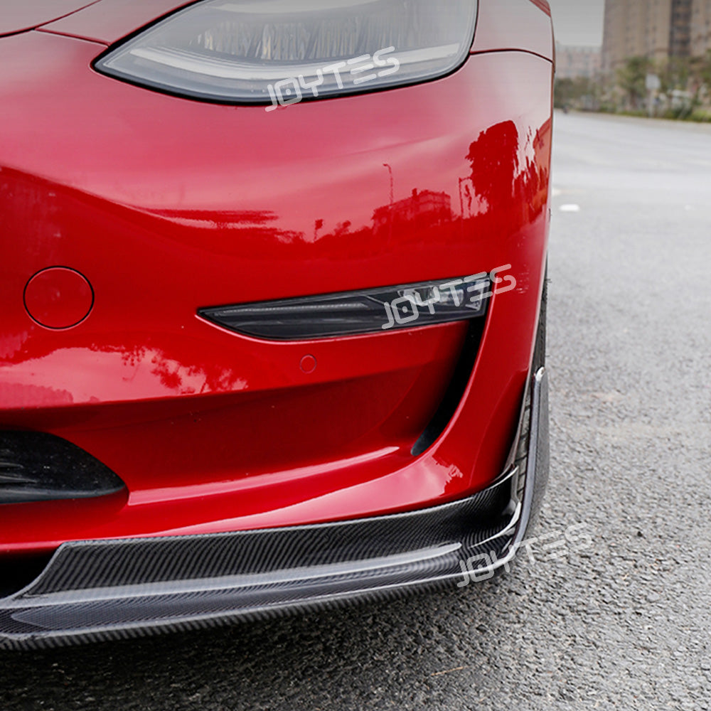 tesla model 3 front lip carbon fiber