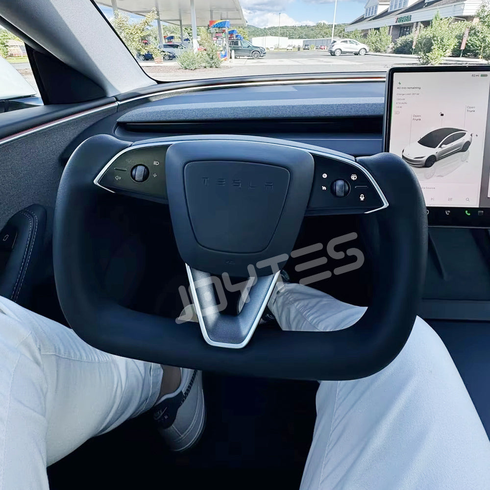 tesla model 3 steering wheel yoke
