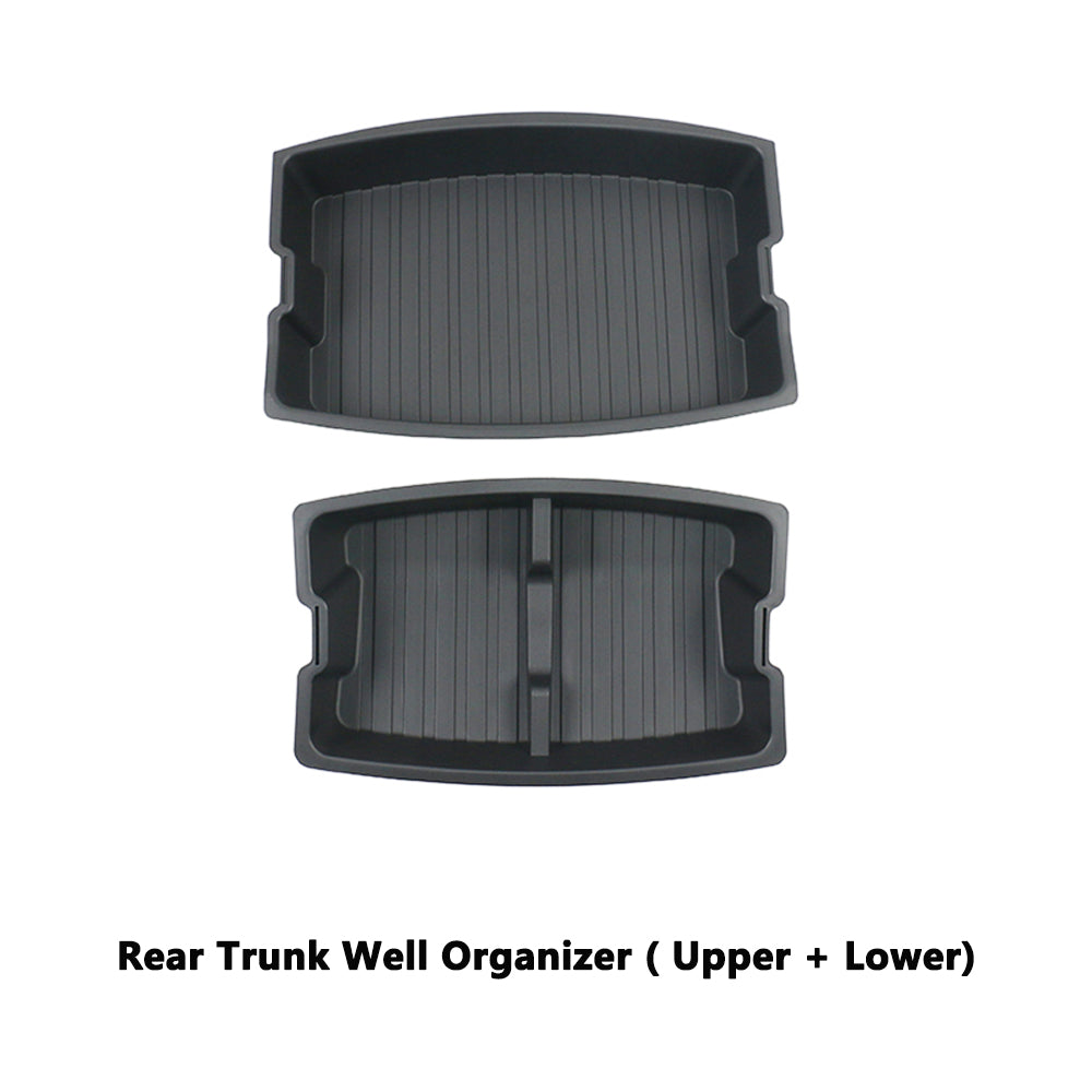 minimalist design of trunk organizer matching tesla model 3 highland interior